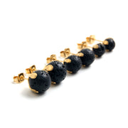 Gold plated steel ball earring